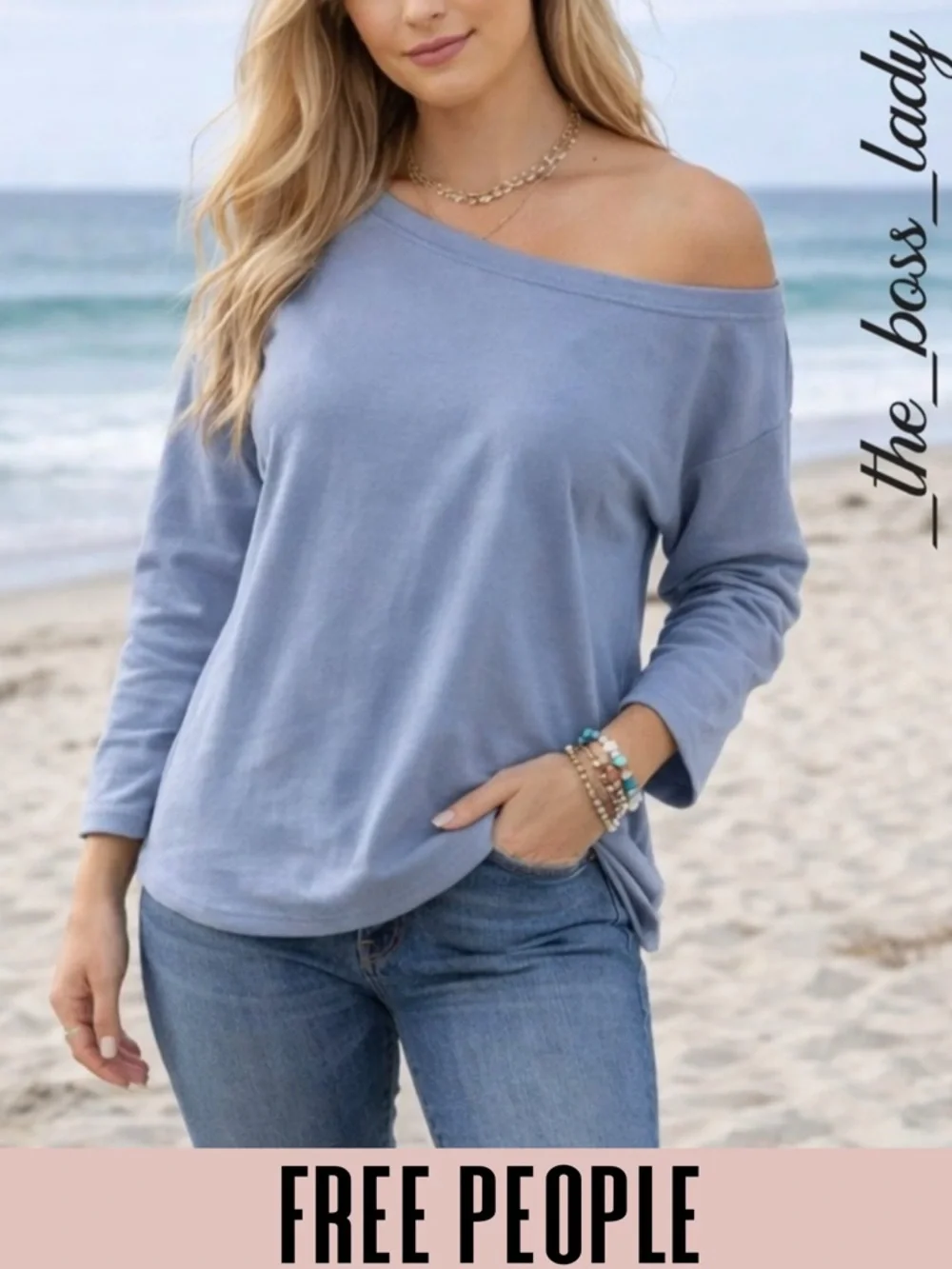 Free People pullover top cotton long sleeve shirt